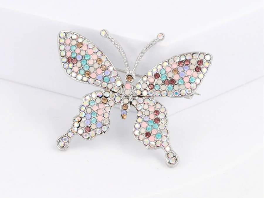 Broszka motyl mix pastel