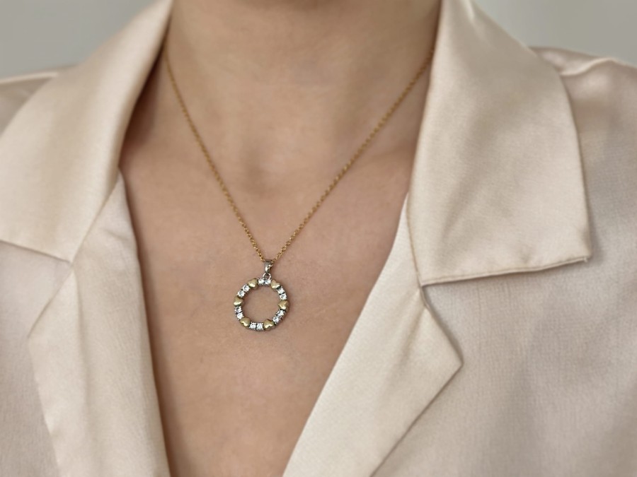 Naszyjnik ring serca