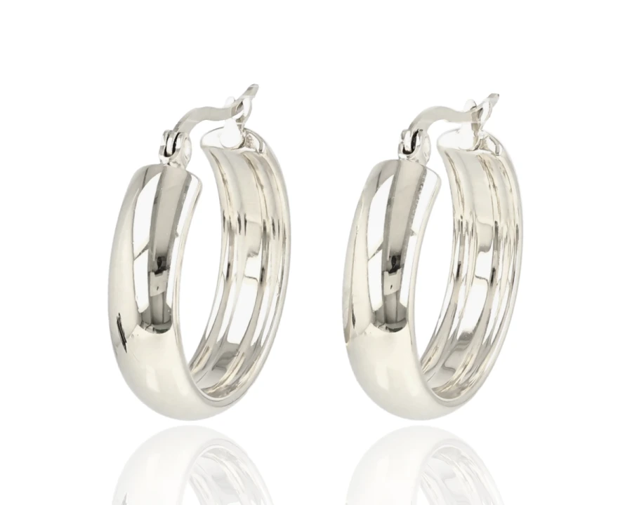 Kolczyki owalne szerokie