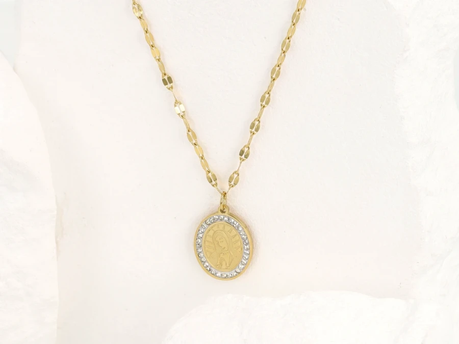 Naszyjnik medalik matka boska