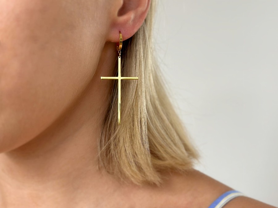 Kolczyki duże krzyże