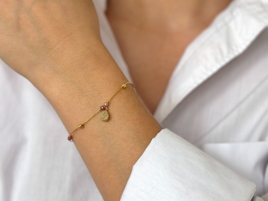 Bransoleta kryształki  łezka