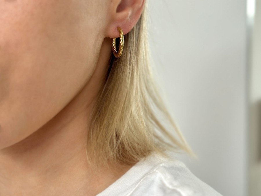 Kolczyki kółka drapowane