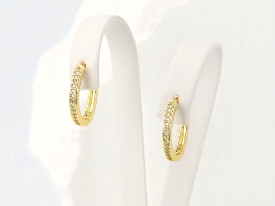 Kolczyki kółka drobne kryształki