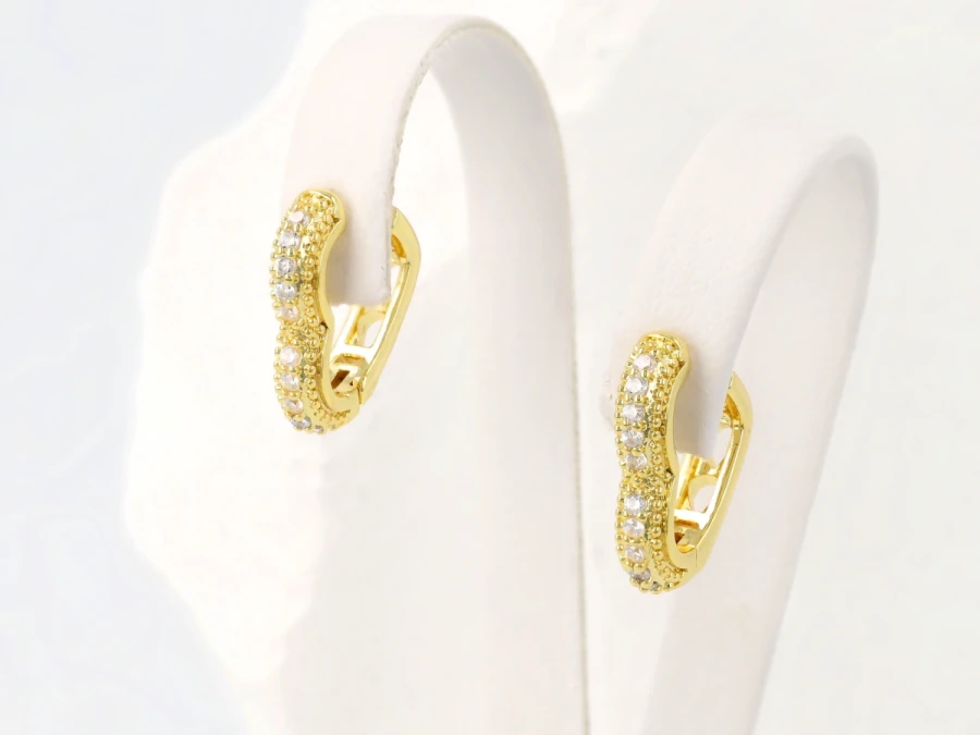 Kolczyki serca kryształ