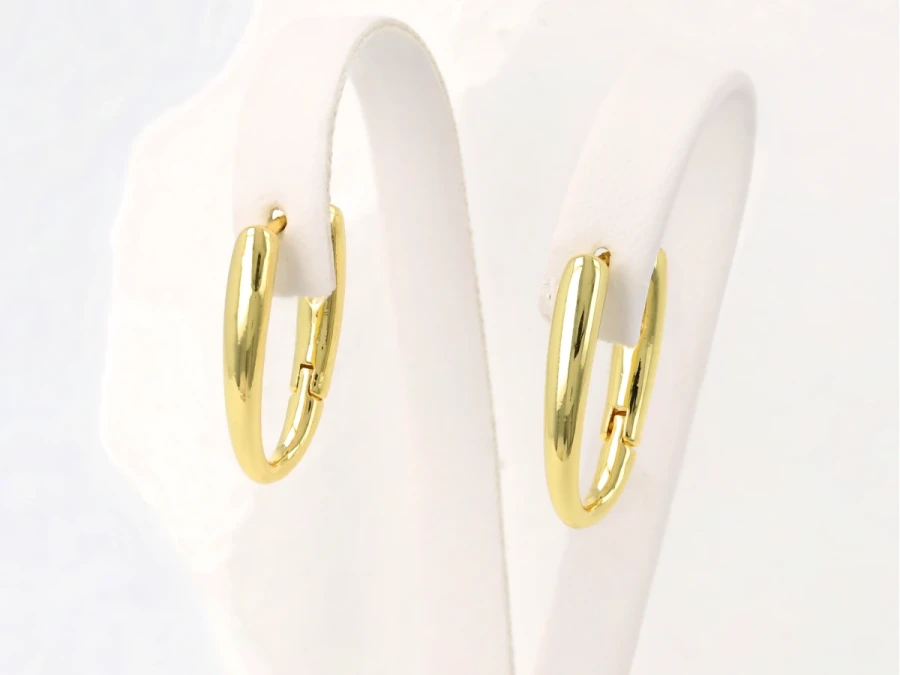 Kolczyki gładkie elipsy