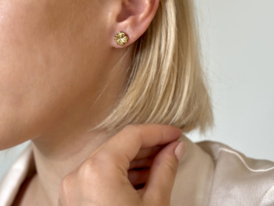 Kolczyki kwiatki sztyft