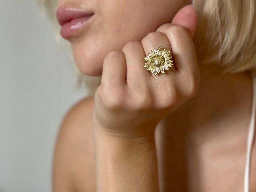 Pierścionek słonecznik