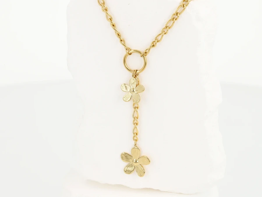 Naszyjnik dwa kwiaty