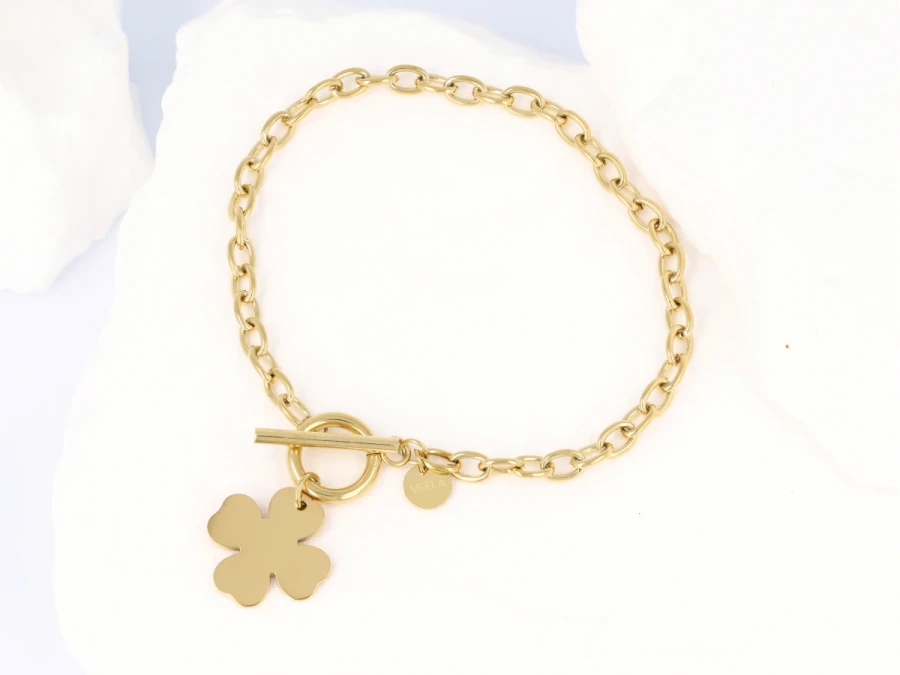 Bransoleta łańcuchowa koniczyna