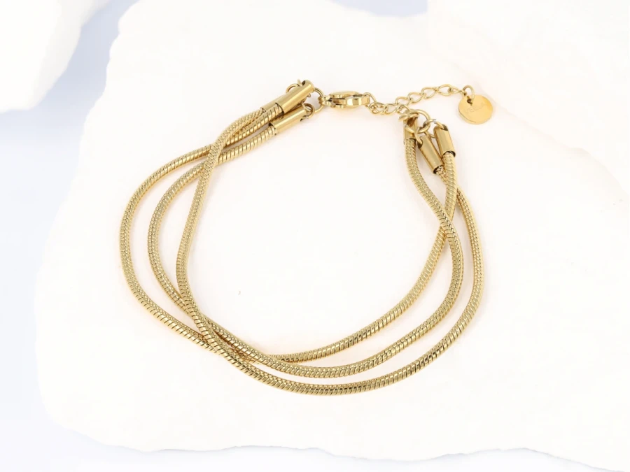 Bransoleta potrójna żmijka