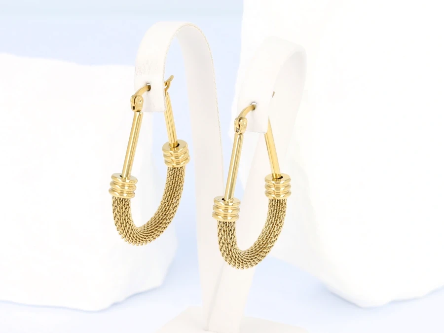 Kolczyki łezka siatka