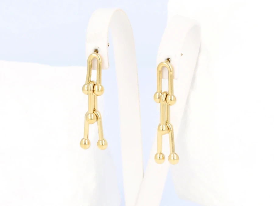 Kolczyki łańcuch splot