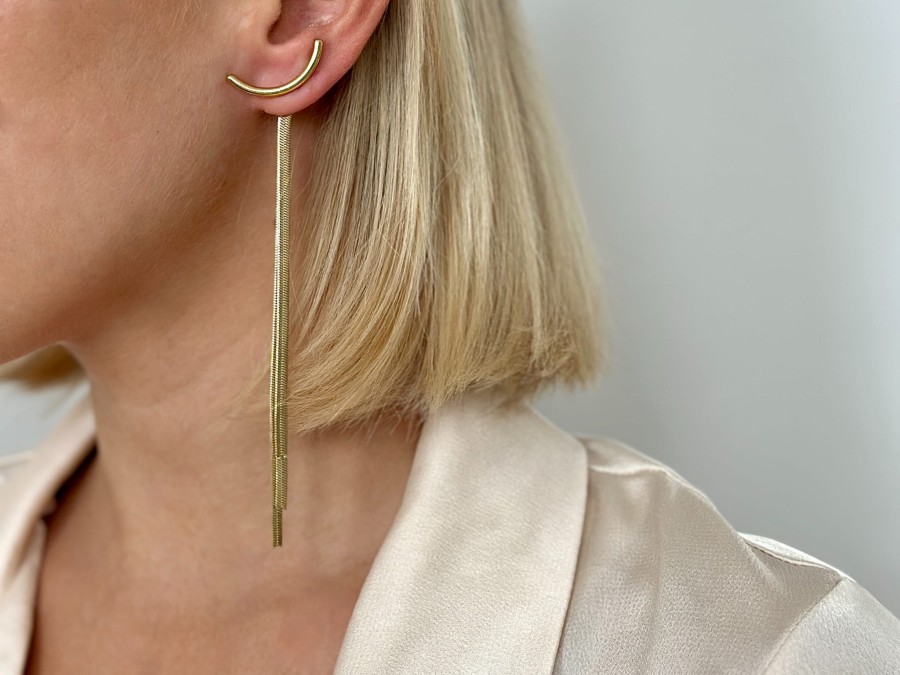 Kolczyki płaskie żmijki