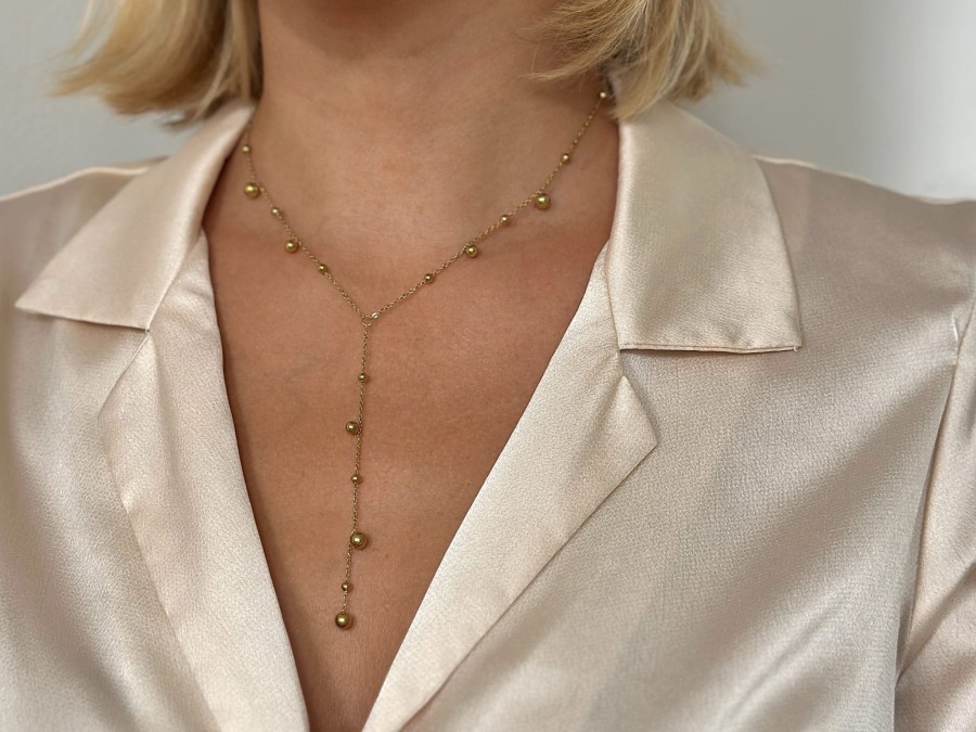 Naszyjnik z kulkami krawatka