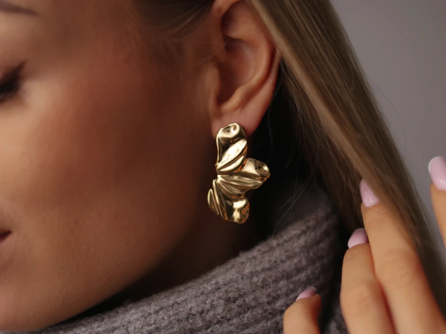 Kolczyki gniecione blaszki