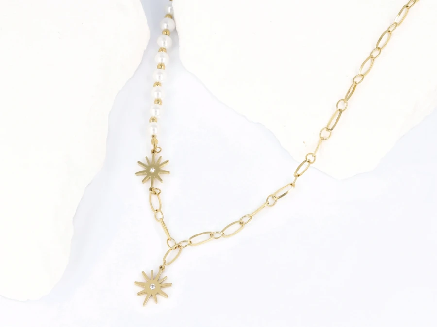 Naszyjnik perełki słońce