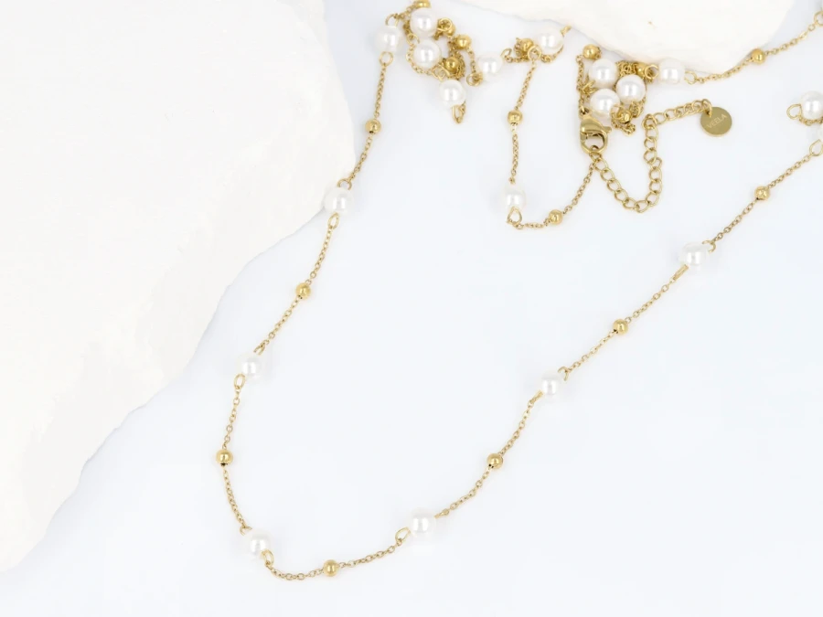 Naszyjnik perłowy długi