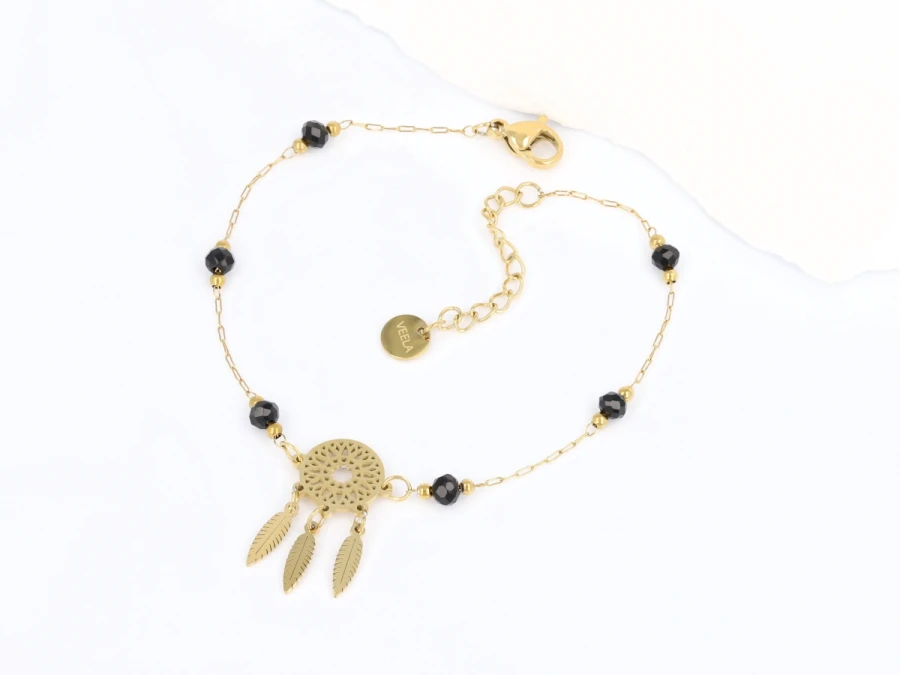 Bransoleta kryształki  łapacz snów