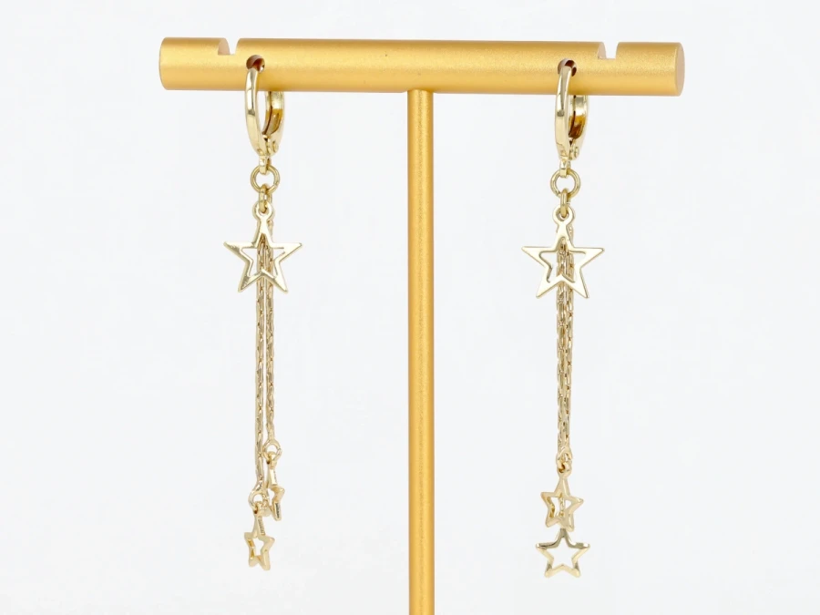 Kolczyki gwiazdki na kółku