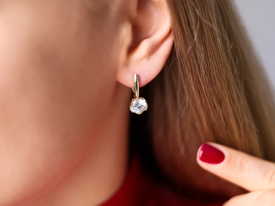 Kolczyki z kryształem