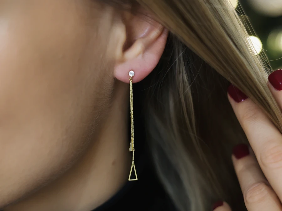 Kolczyki wiszące trójkąty