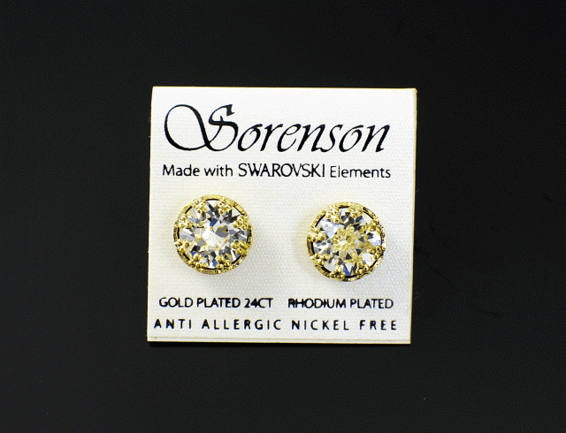 Kolczyki koło cyrkonie