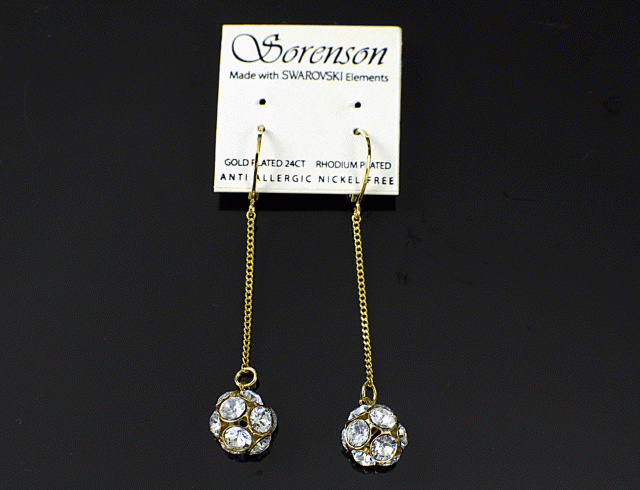 Kolczyki wiszące kulki