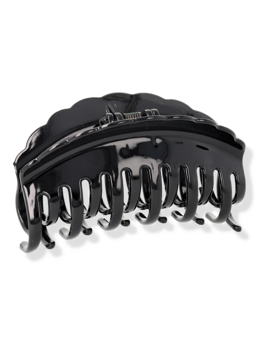 Spinka klamra czarna harmonia w lustrzanym połysku