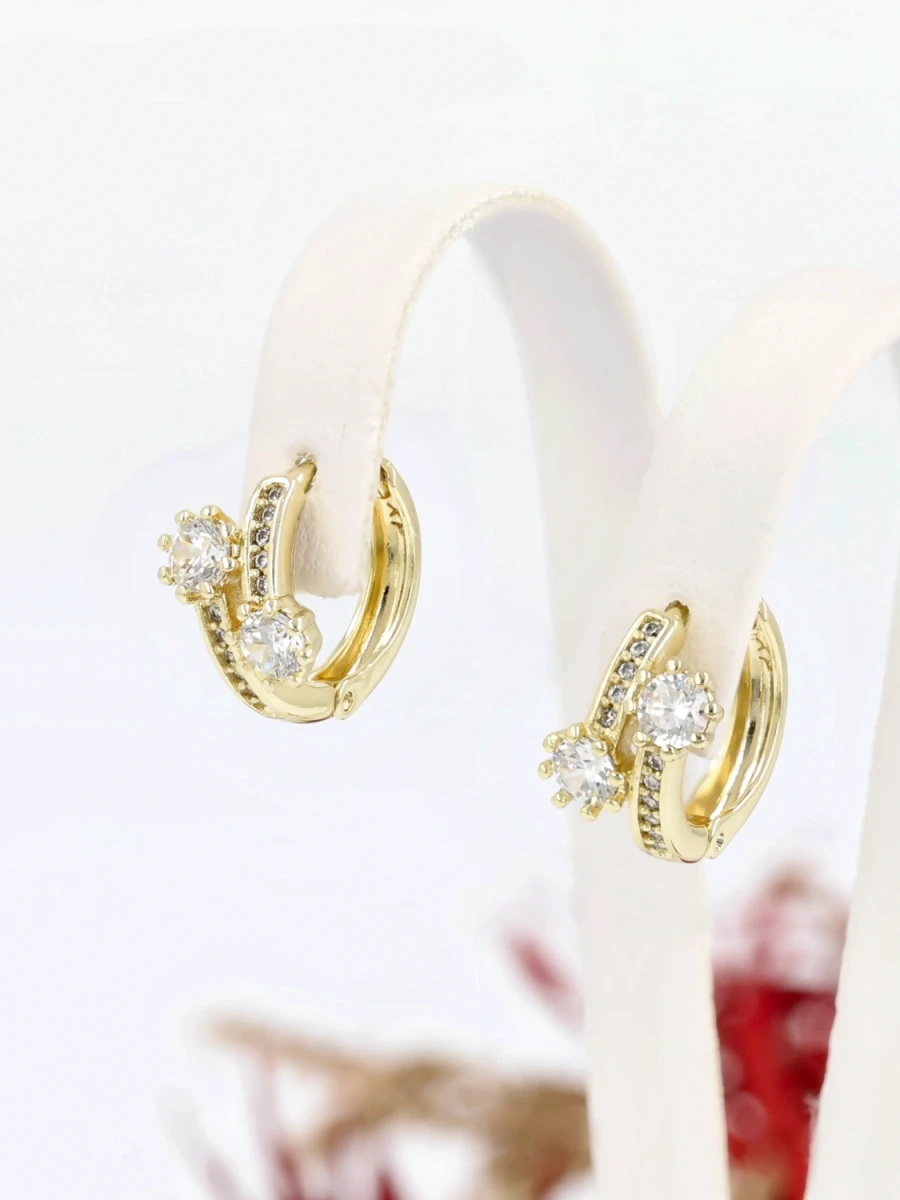 Kolczyki podwójny blask subtelnej harmonii