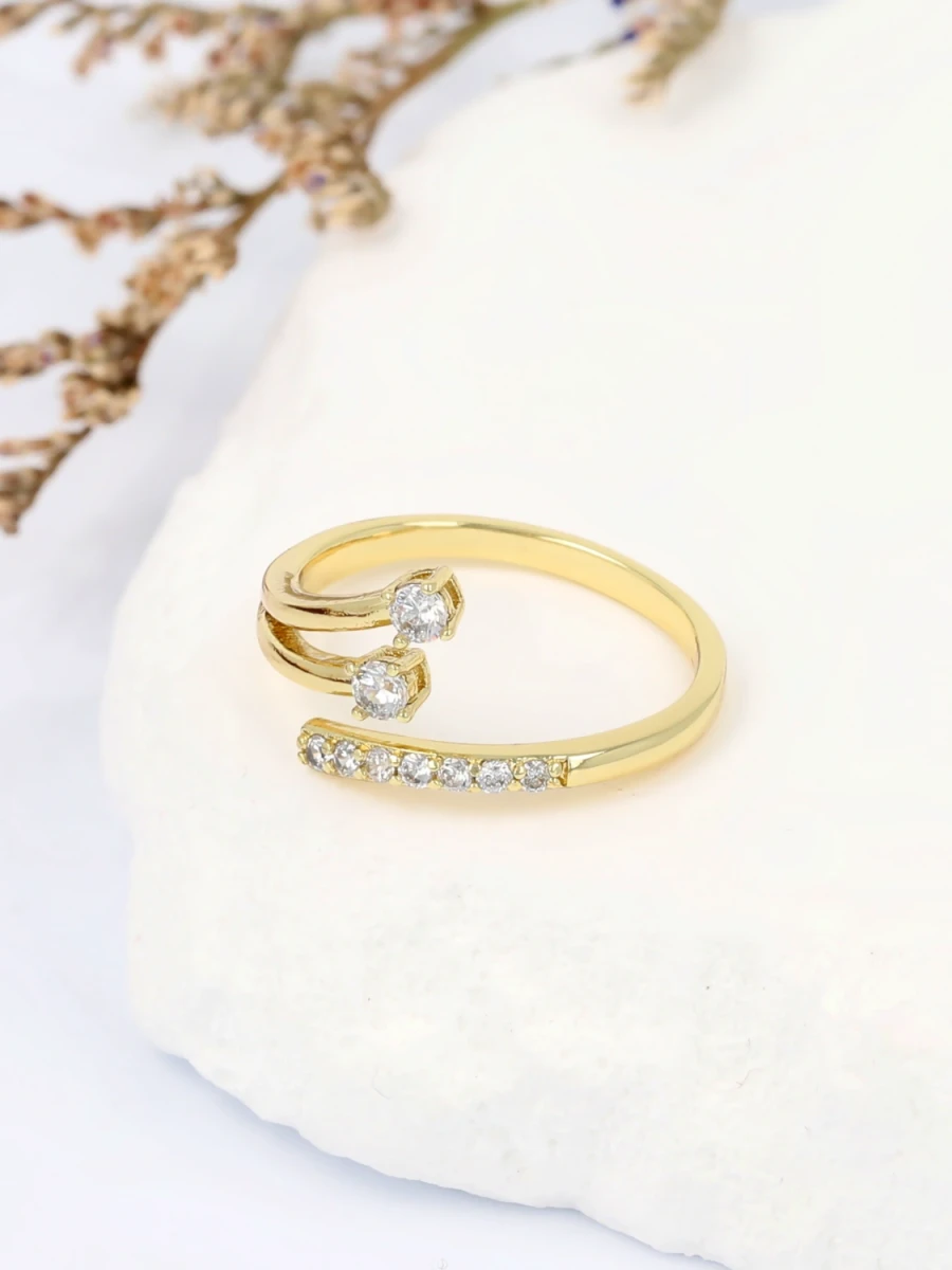 Pierścionek otwarta forma podwójnego blasku