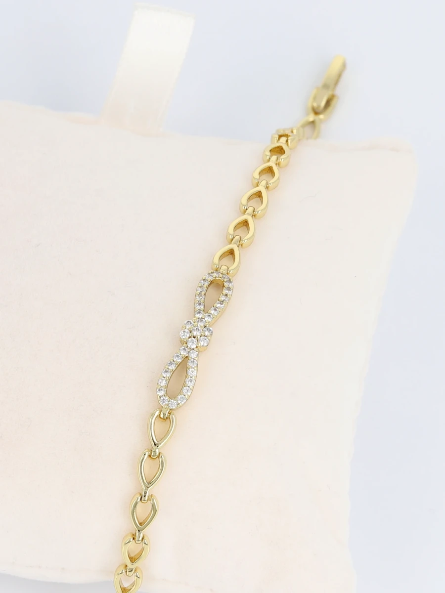 Bransoleta złocona nieskończony splot światła