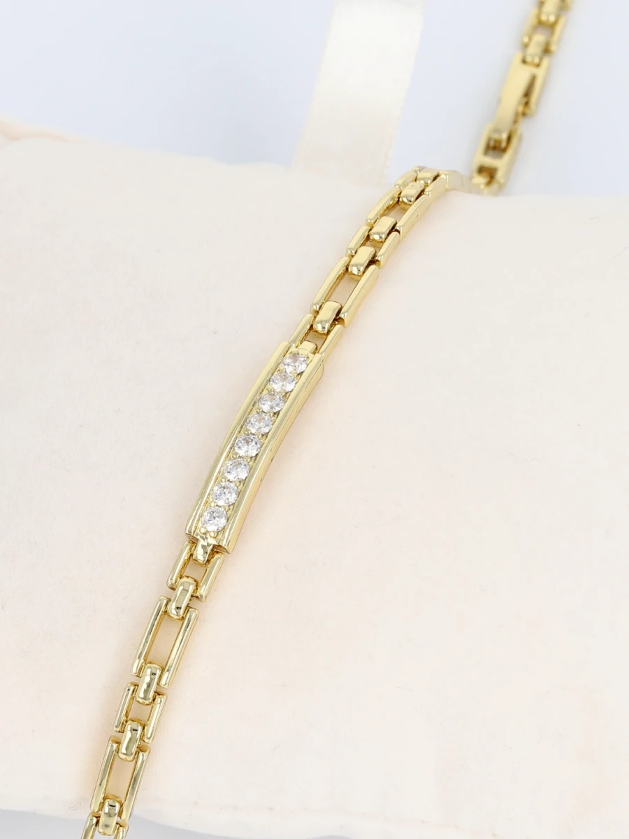 Bransoleta złocona delikatny rytm światła