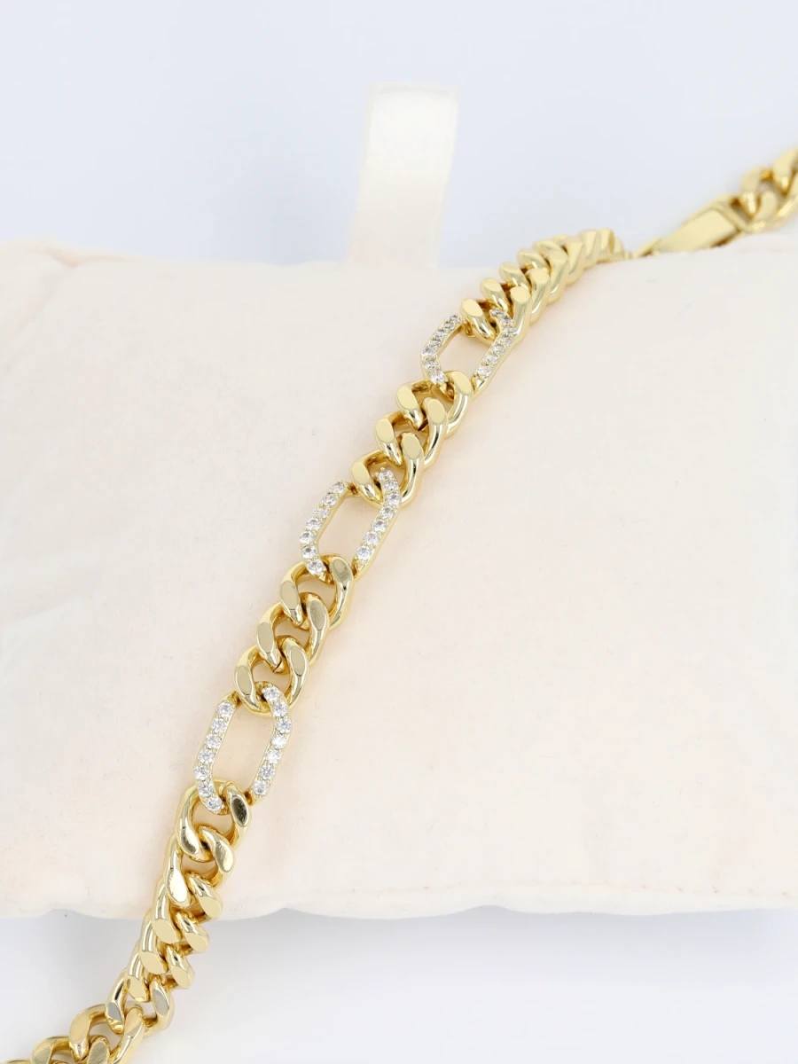 Bransoleta złocona wyrazisty splot elegancji