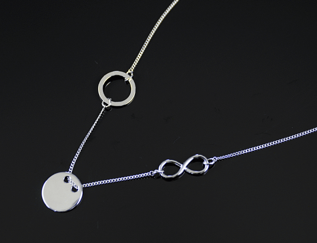 Naszyjnik ring koło infinity