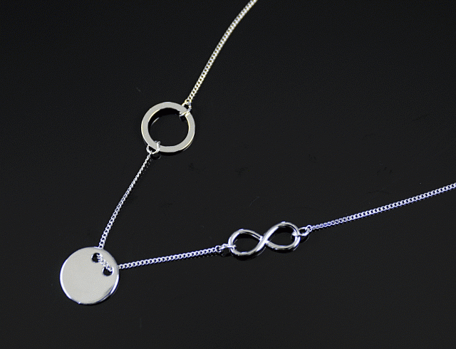 Naszyjnik ring koło infinity