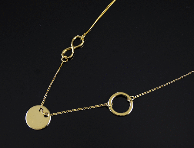 Naszyjnik ring koło infinity