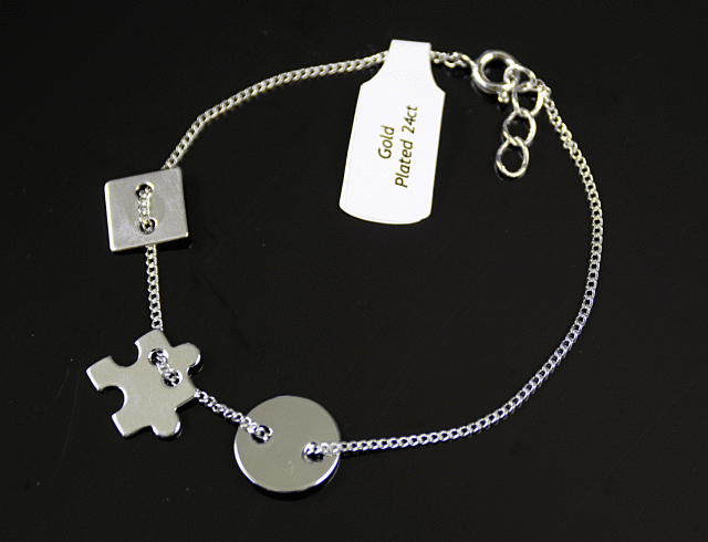 Bransoleta puzzel kwadrat koło
