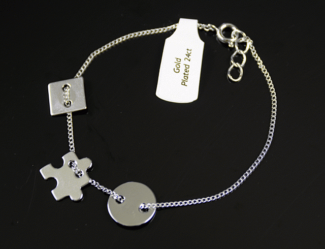 Bransoleta puzzel kwadrat koło