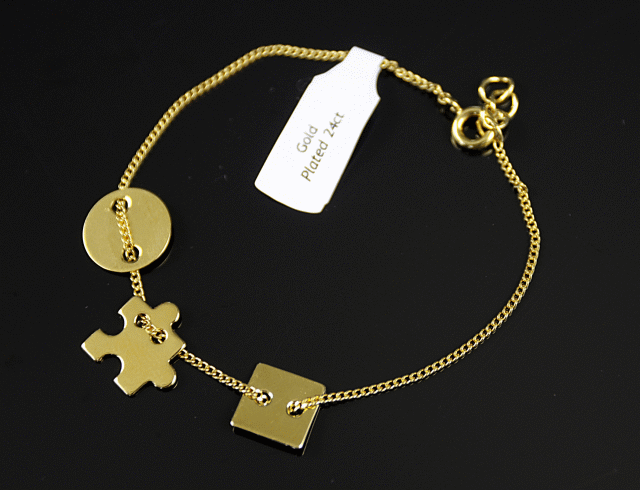 Bransoleta puzzel kwadrat koło