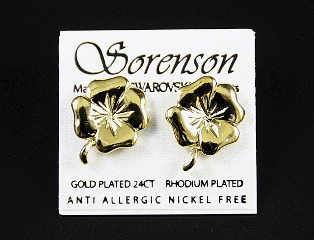 Kolczyki koniczyna sztyft