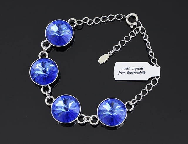 Bransoleta kryształ szafir