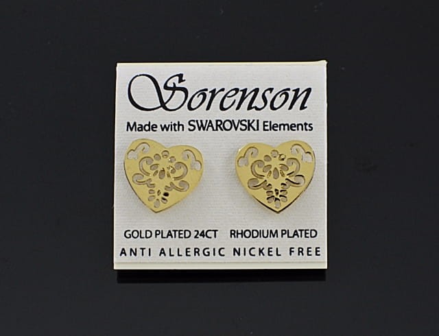 Kolczyki serce ażur