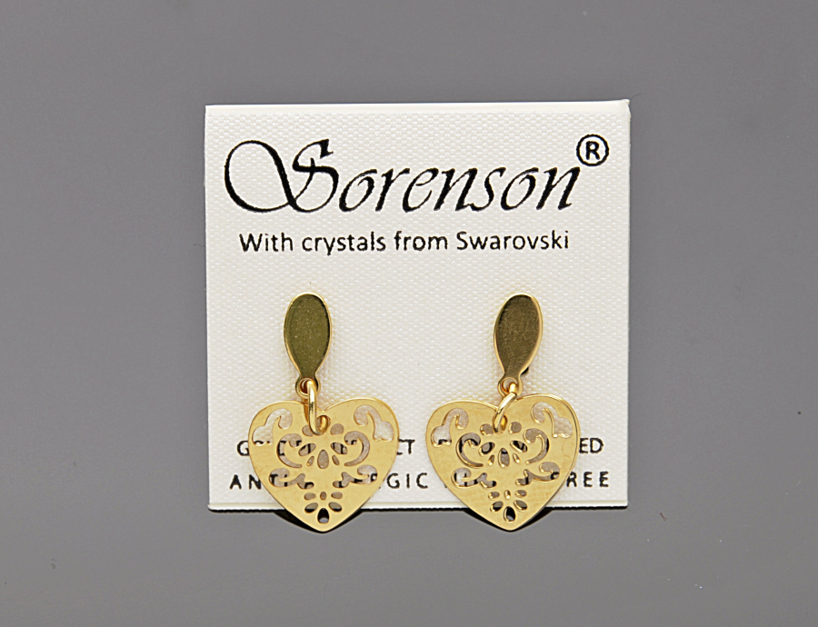 Kolczyki serce wiszące