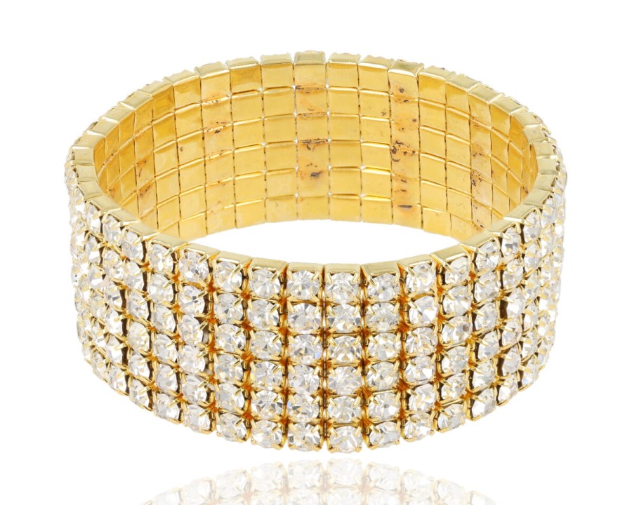 Bransoleta guma średnia cyrkonia VI