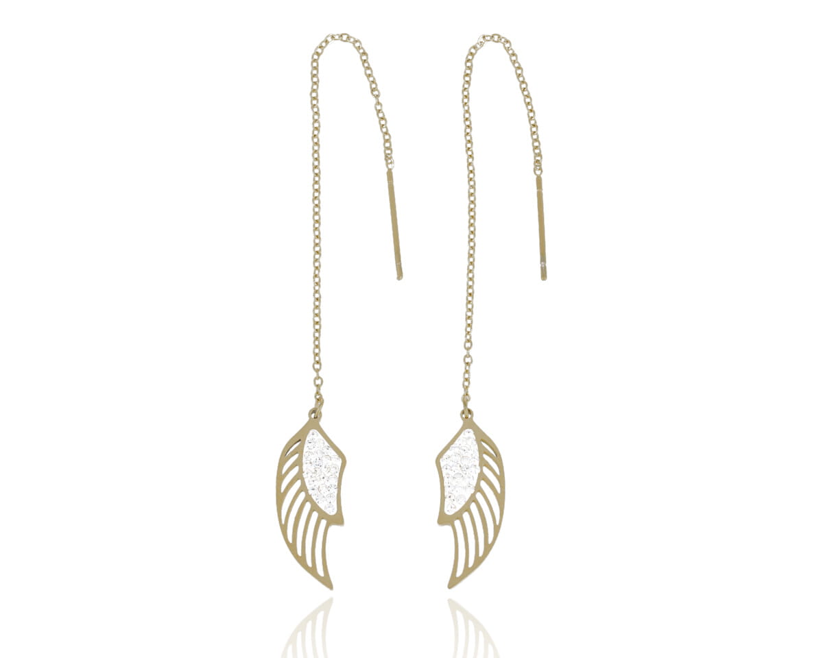 Kolczyki przeciągane skrzydło