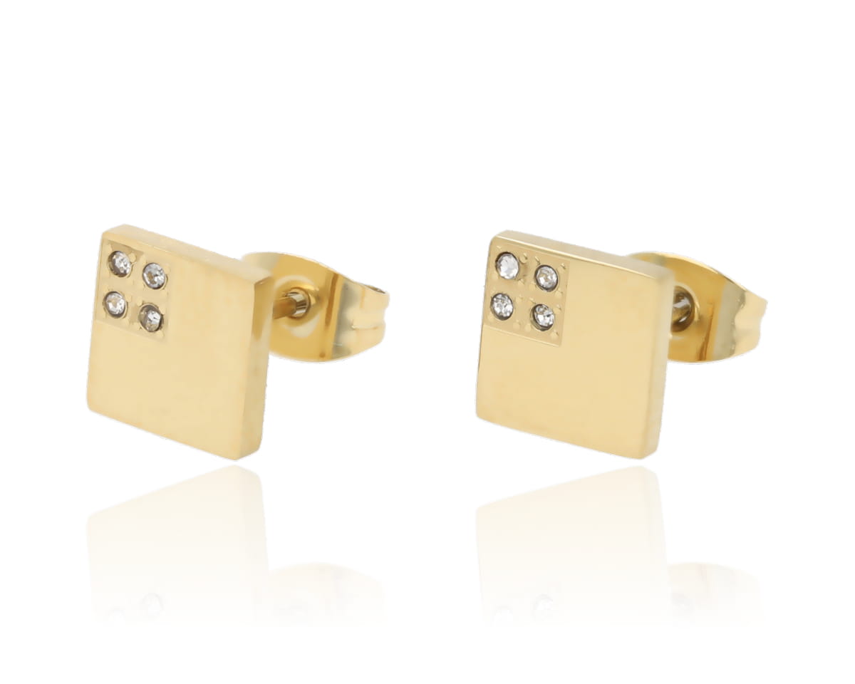 Kolczyki kwadrat kryształki